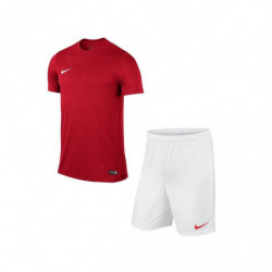 Детская футбольная форма Nike JR Park VI 725984-657+725988-102 красно-белая