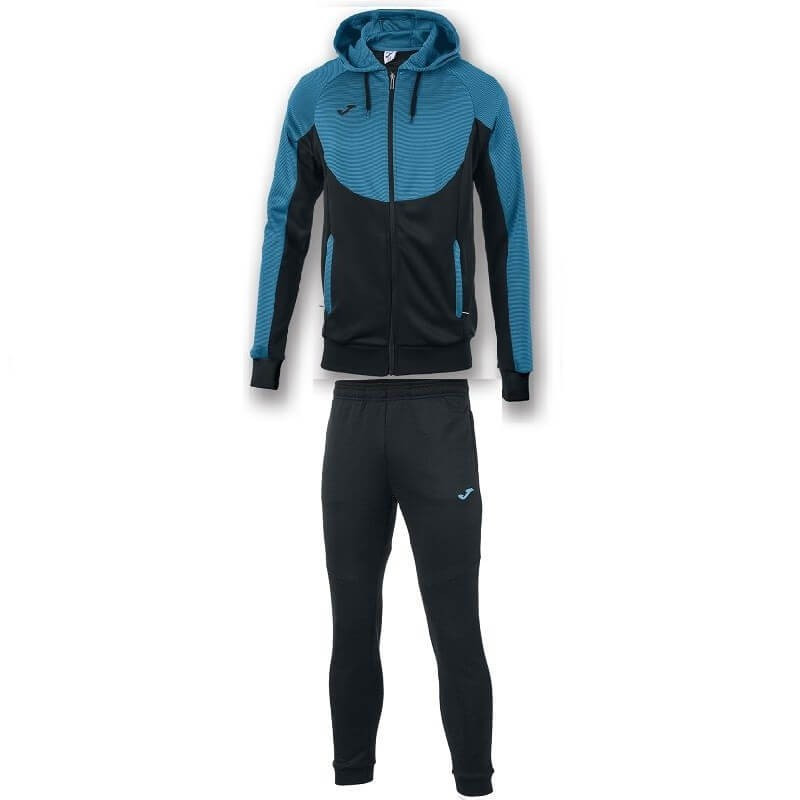 Спортивный костюм с капюшоном Joma ESSENTIAL 101019.116 черно-бирюзовый
