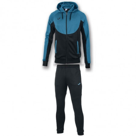 Спортивный костюм с капюшоном Joma ESSENTIAL 101019.116 черно-бирюзовый