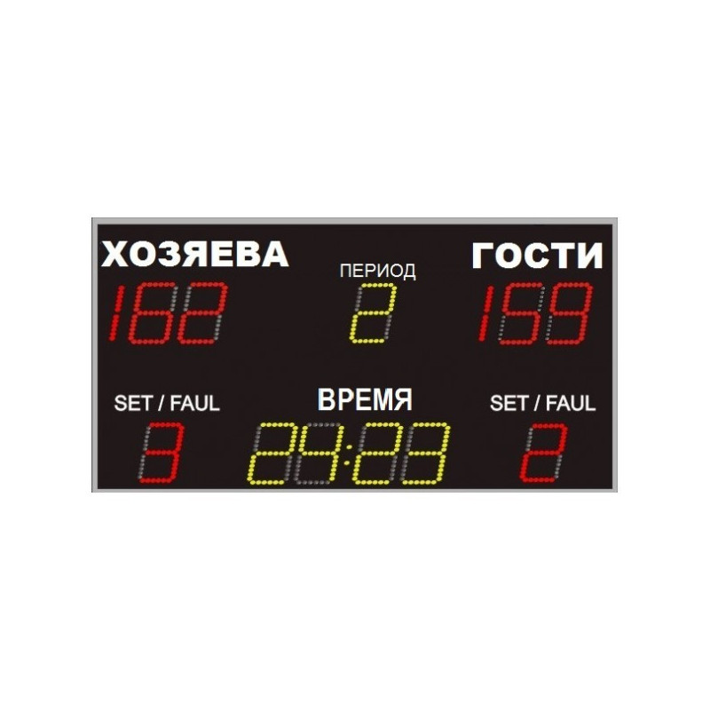 СПОРТИВНОЕ ТАБЛО ДЛЯ ЗАКРЫТЫХ ПЛОЩАДОК TZG 100