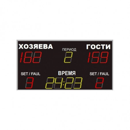 СПОРТИВНОЕ ТАБЛО ДЛЯ ЗАКРЫТЫХ ПЛОЩАДОК TZG 100